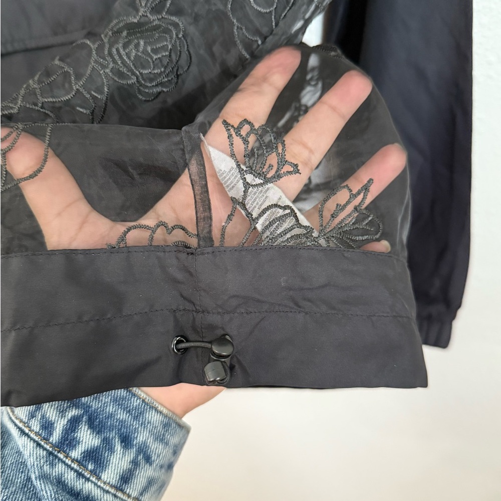 Fabletics Black Hooded Pullover Jacket Size S - image 6